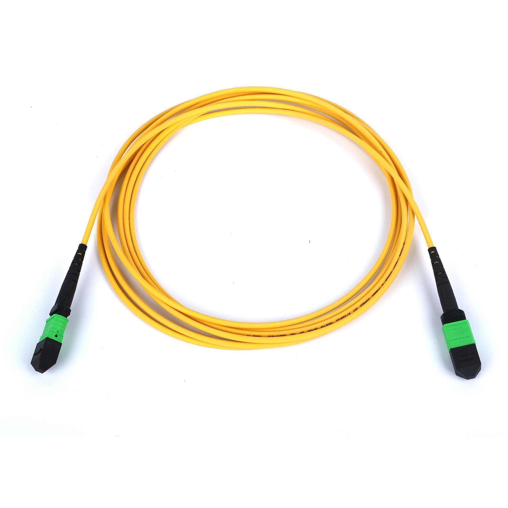 FTTH MPO patch cord Female to MPO Female OM3 Multimode 24cores Low Loss IL0.35dB 3.0mm Trunk Cable LSZH Aqua