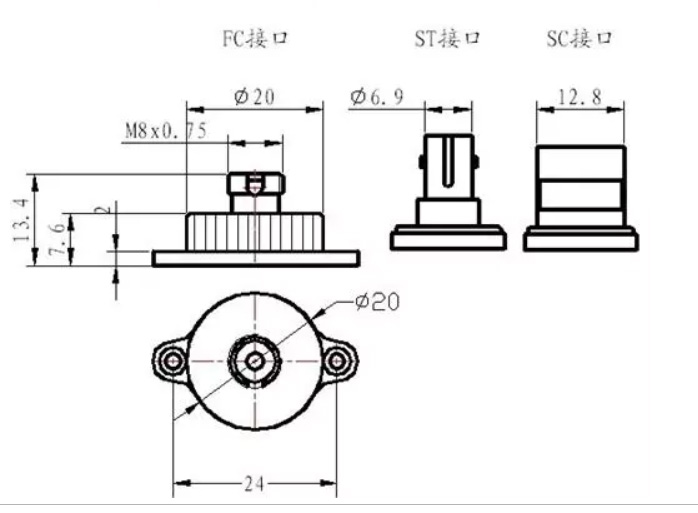 6G photodiode or avalanche photo diode with receptacle Pin-diode detail 2