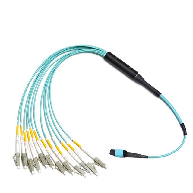 MPO patch cord MPO To LC 24 48 96 Core Multimode / Single Mode Breakout Fiber Optical Cable MPO To LC LSZH optical jumper detail 4