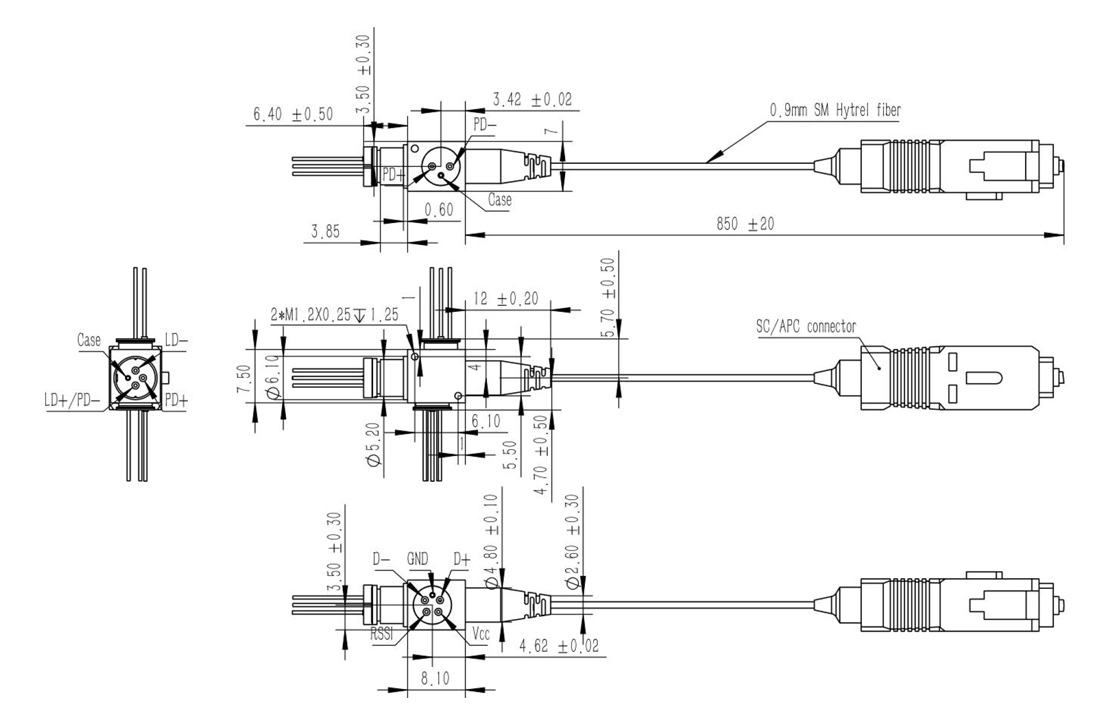 GPON Triplexer OSA detail 1